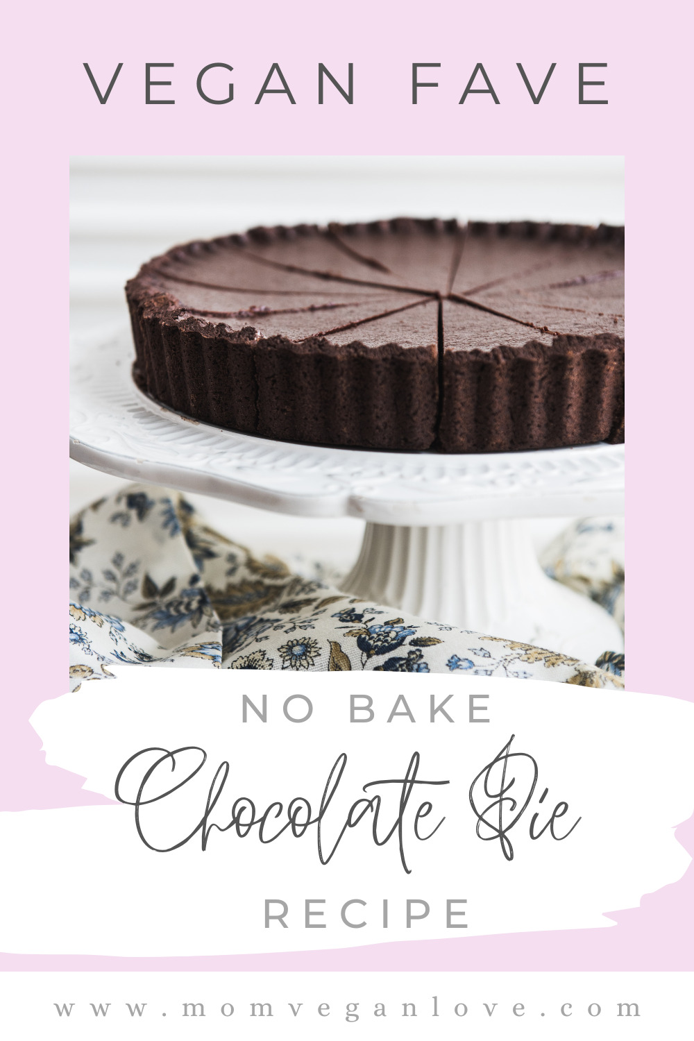 Vegan No Bake Chocolate Pie